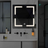 Specchio LED Quadrato | Pulsante touch | Luce bianca neutra - Reyze Serie Salono Modello 2